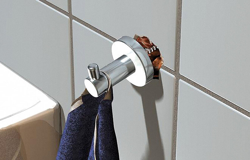 Ausgebrochener Haken Wand Fliese