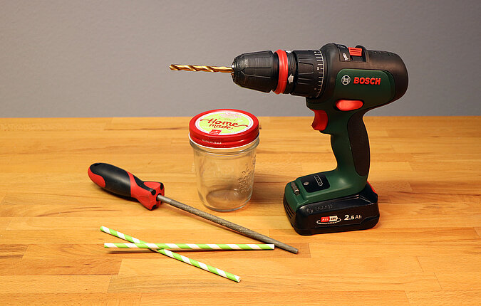 DIY Academy-Upcycling-Einmachglas Trinkglas-Material