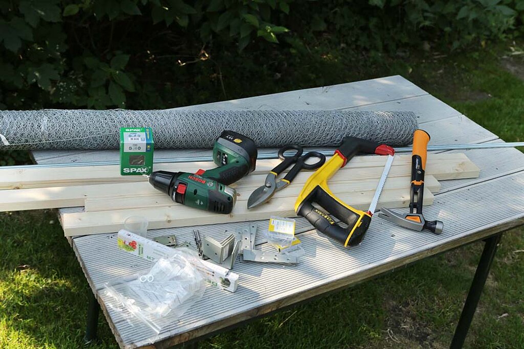 Materialien zum Kompostsieb bauen