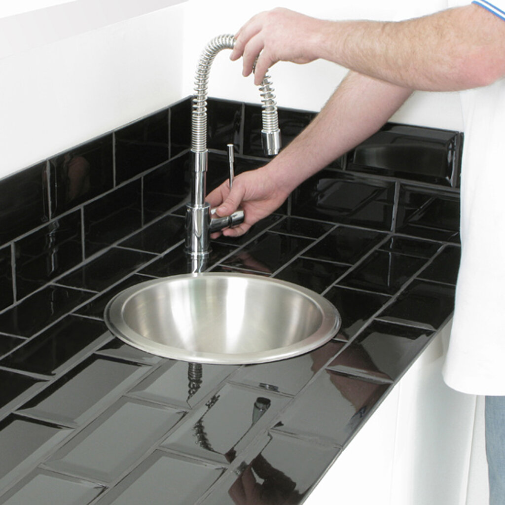 Waschbecken Spüle einbauen
