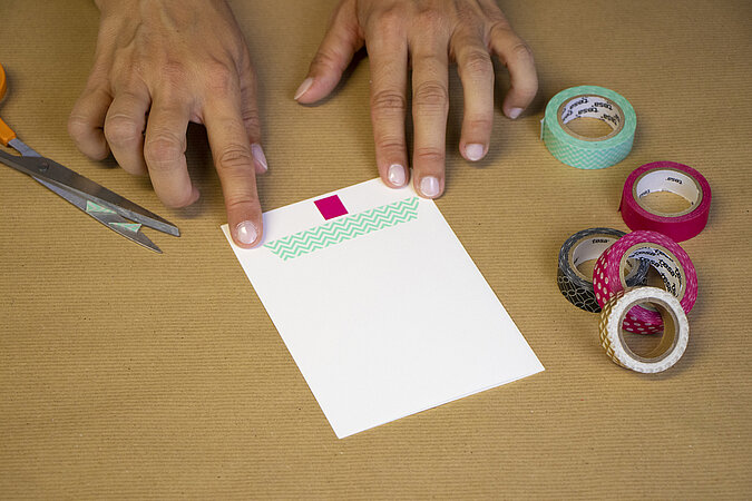 Weihnachtskarten mit Washi-Tape basteln