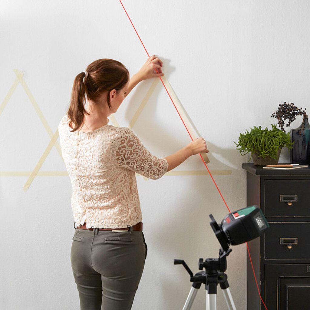 Wandbild Wolle Laser Kreppband