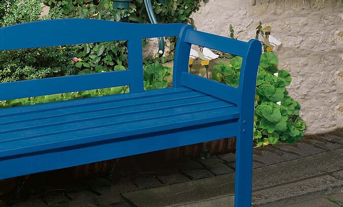 Gartenbank lackieren