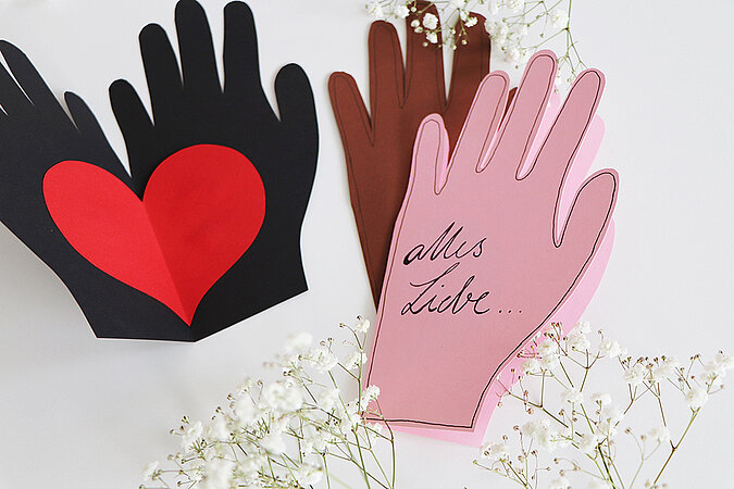 Karten zum Valentinstag basteln 