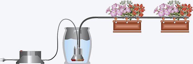 Blumenaastenbewässerung