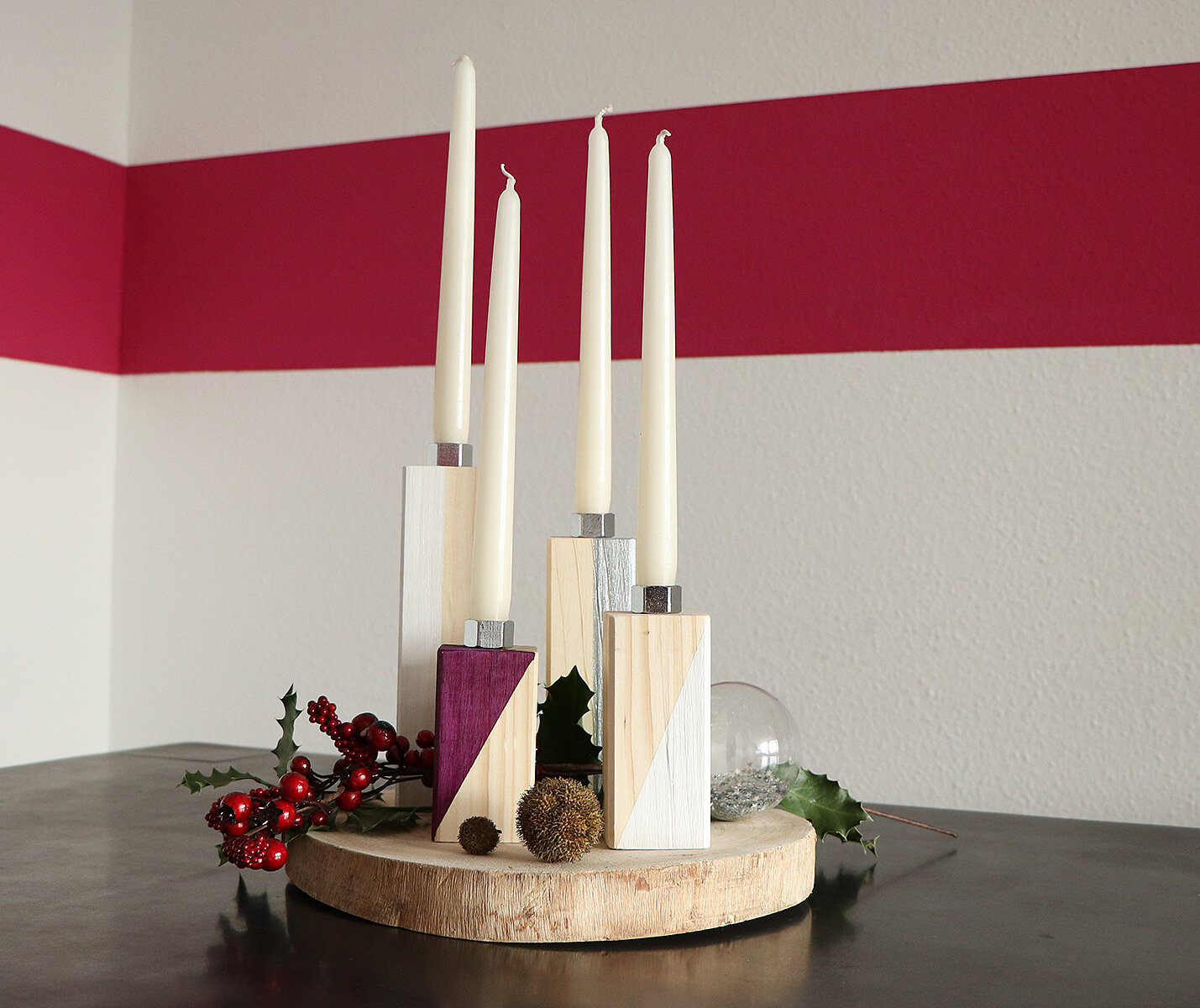 Schlichten Adventskranz basteln
