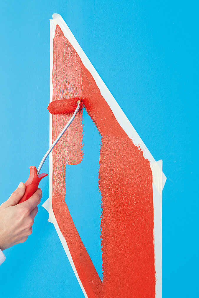 Rautenmuster an der Wand