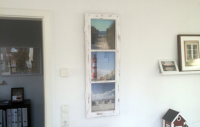 Bilderrahmen aus Sprossenfenster