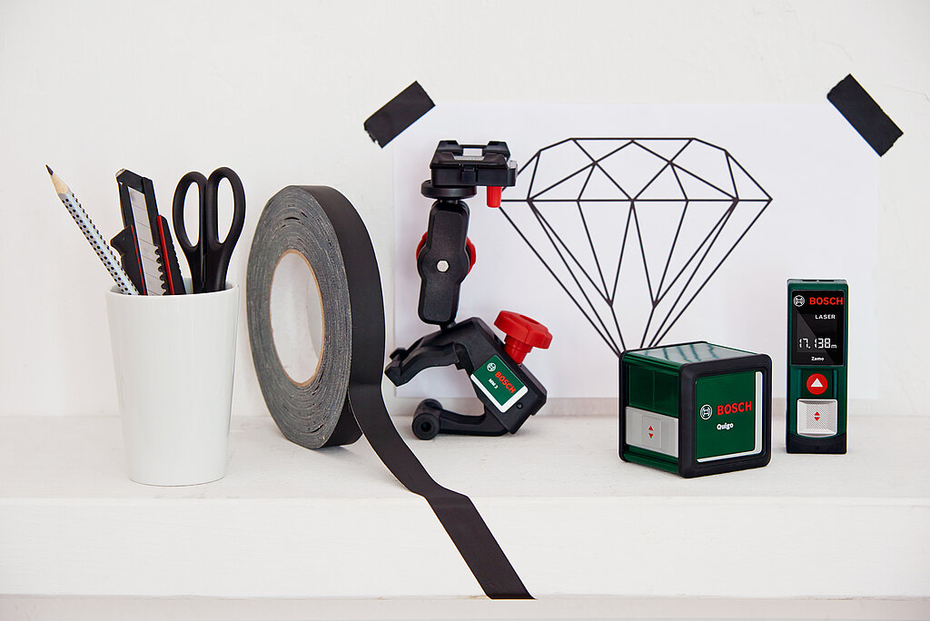 Bosch-geometrische-Wandgestaltung-Tape Art-Material