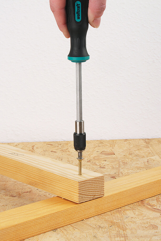 Schraubendreher Holzverbindung