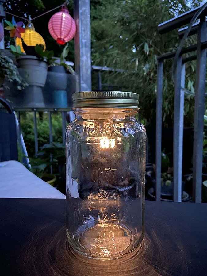 Gartenleuchte Balkon Glas LED 