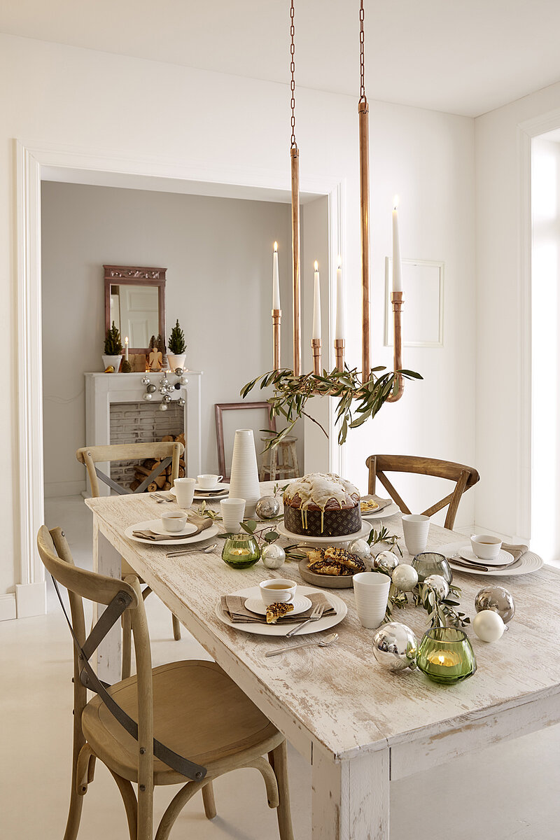 Alternativer Adventskranz aus Kuperrohren