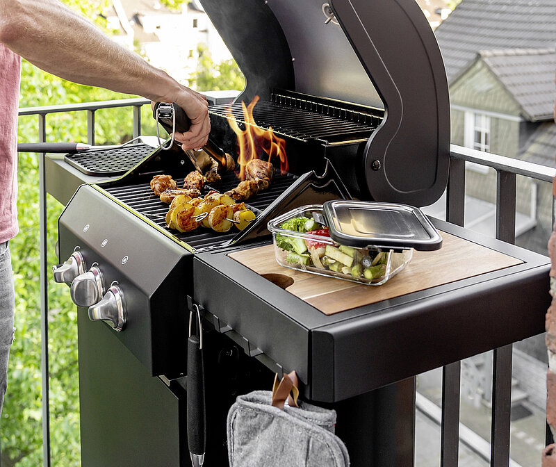 Grillen auf dem Balkon