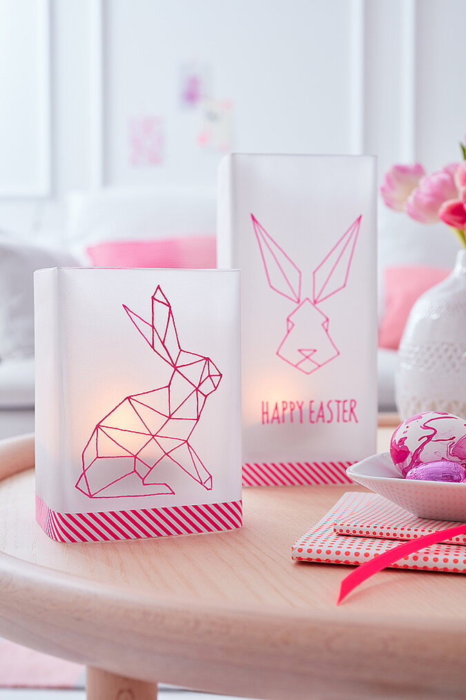 Windlicht zu Ostern basteln