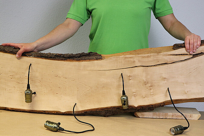 Retroleuchte aus Holz bauen