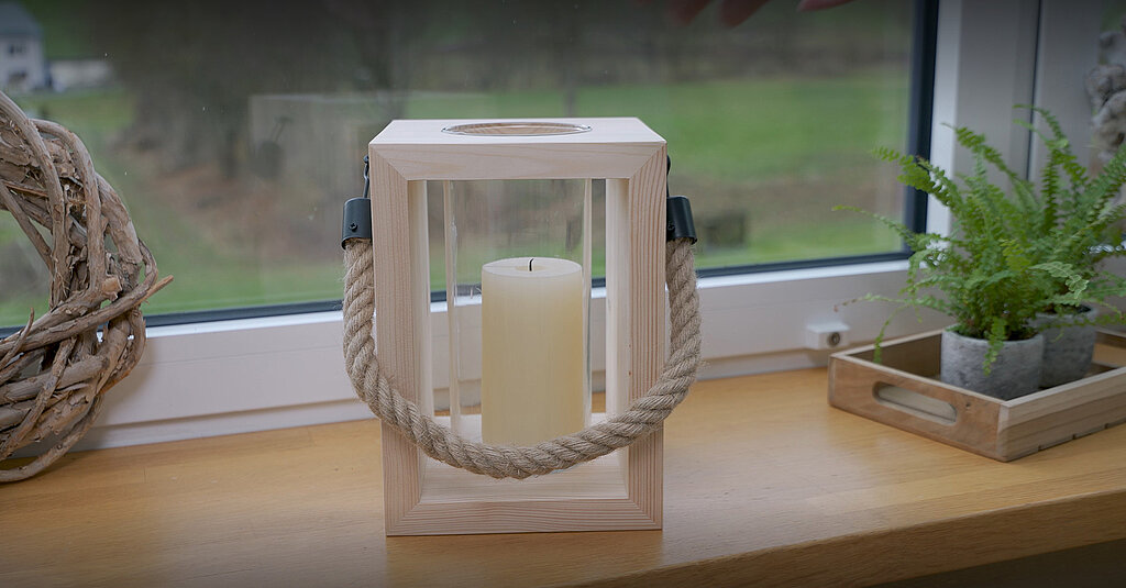 Laterne aus Holz selbst bauen