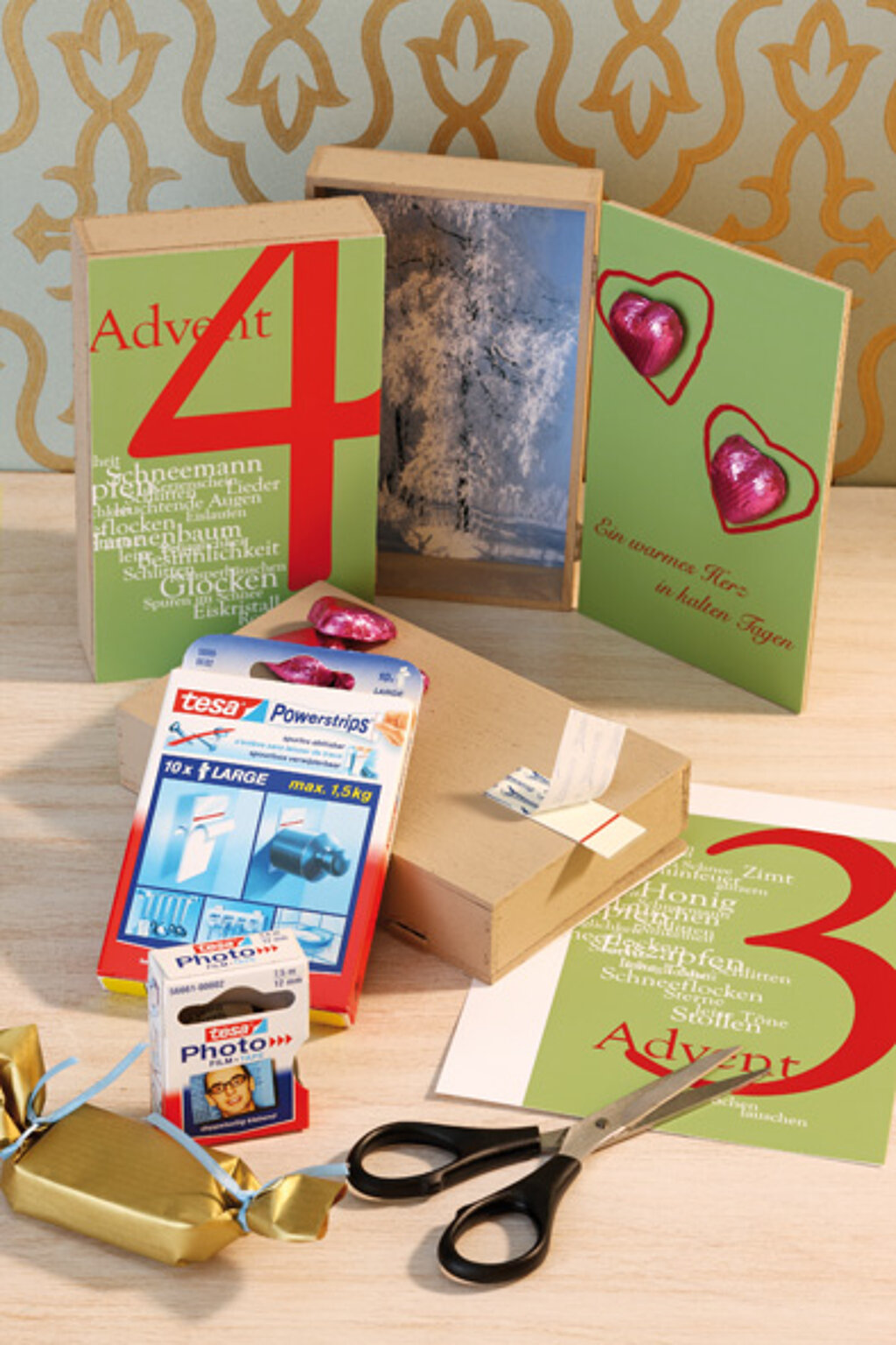 Adventskalender aus Kästchen
