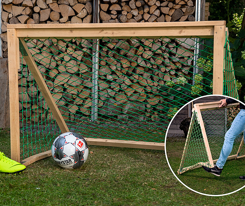 Klappbares Fußballtor bauen