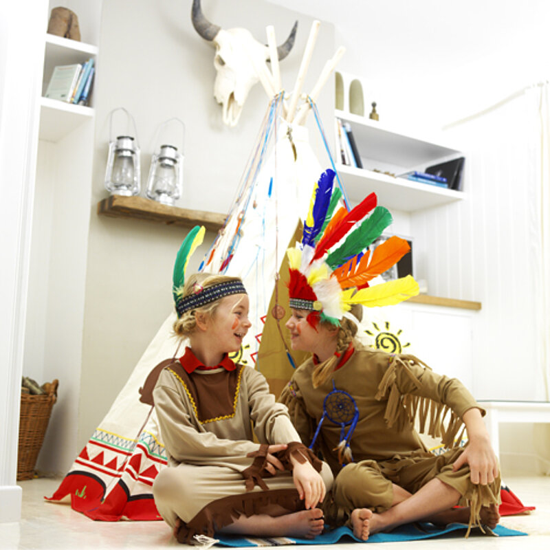 Tipi-Zelt für Kinder selber gestalten