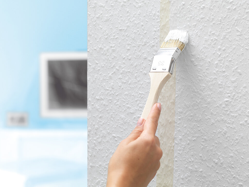 Rautenmuster an der Wand