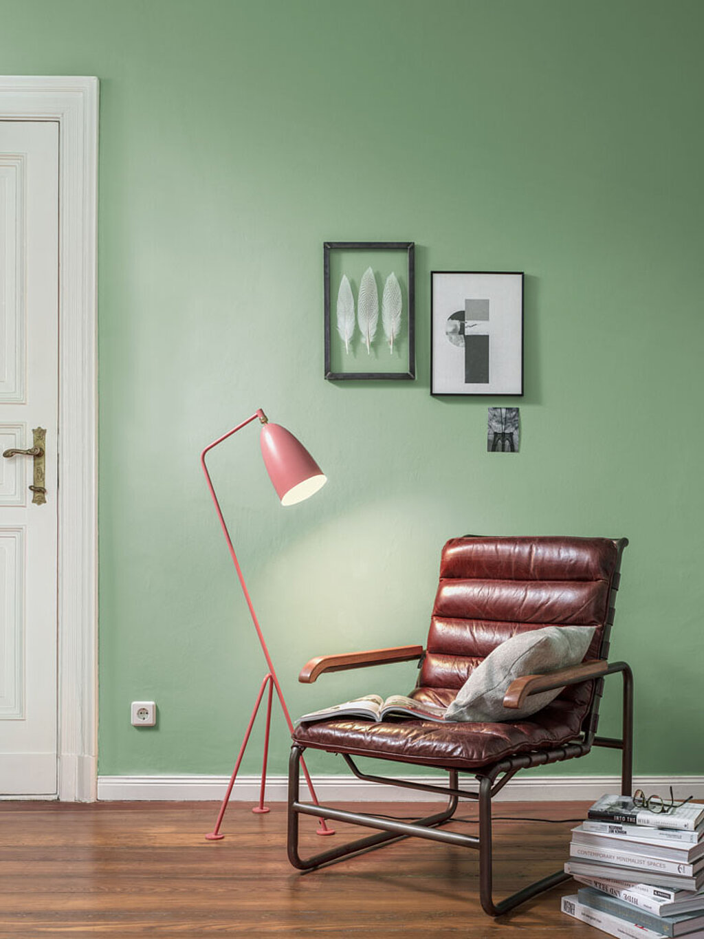 Wandfarbe Licht Beleuchtung grün