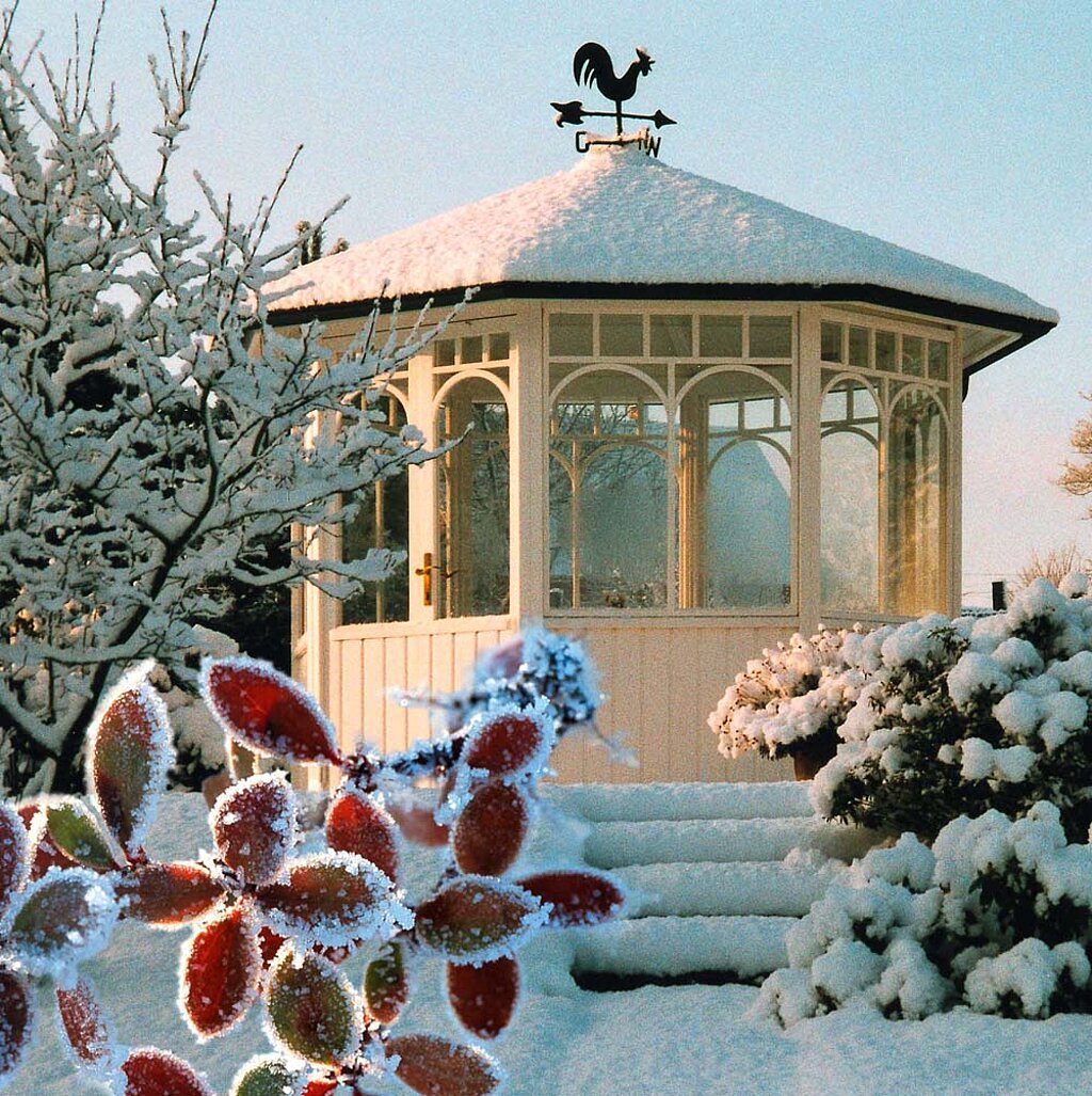 Garten im Winter Pavillon