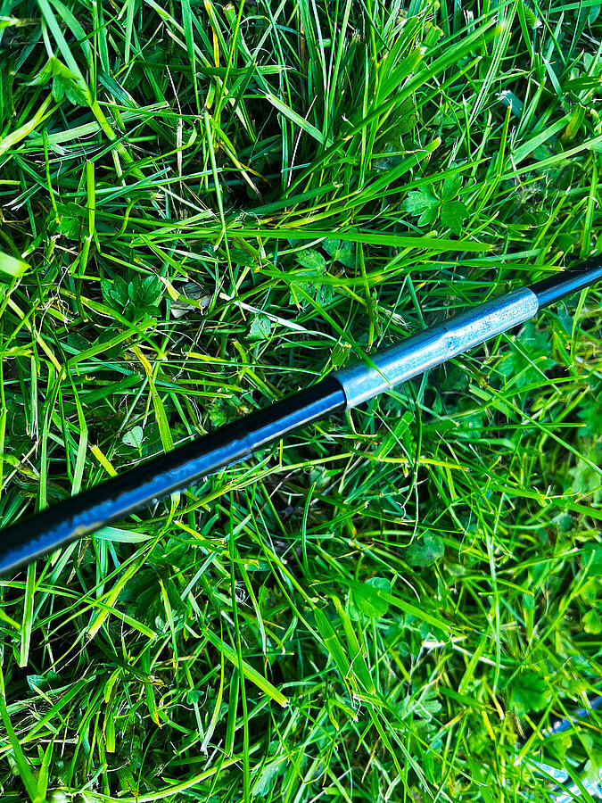 Festival Gadgets gebrochene Zeltstange wurde provisorisch mit Gaffatape repariert