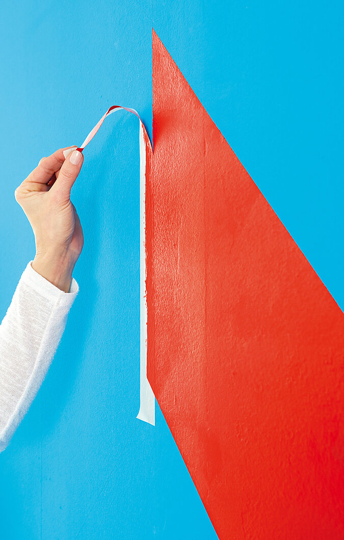 Rautenmuster an der Wand