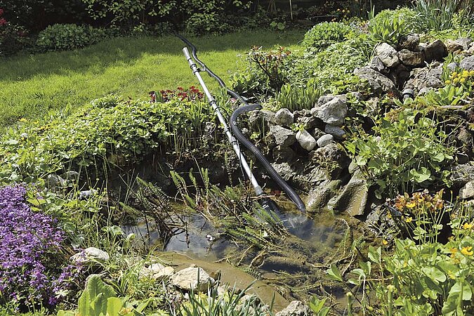 Gartenteich auspumpen