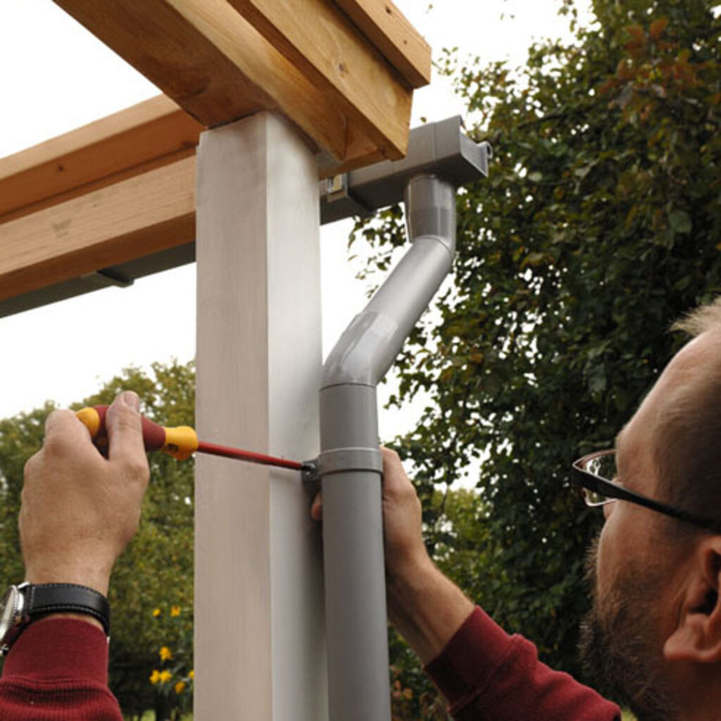 Dachrinne montieren Terrassenüberdachung