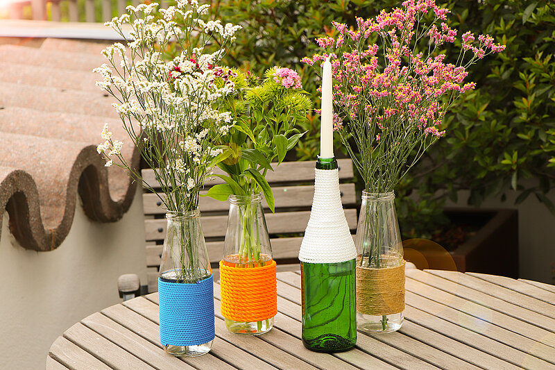 Glasflaschen-Upcycling