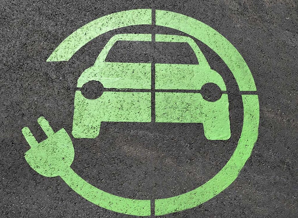 Symbol Elektroauto Aufladen