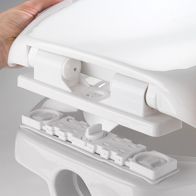 Klodeckel wechseln & pflegen – Klicksystem zur einfachen WC-Sitzmontage mit abnehmbarem Mechanismus