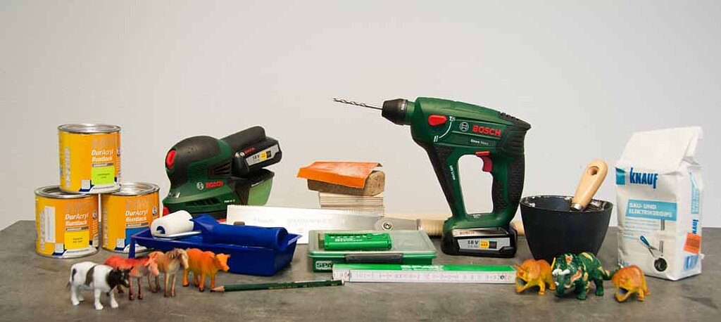 Material für den Bau der DIY-Kindergarderobe