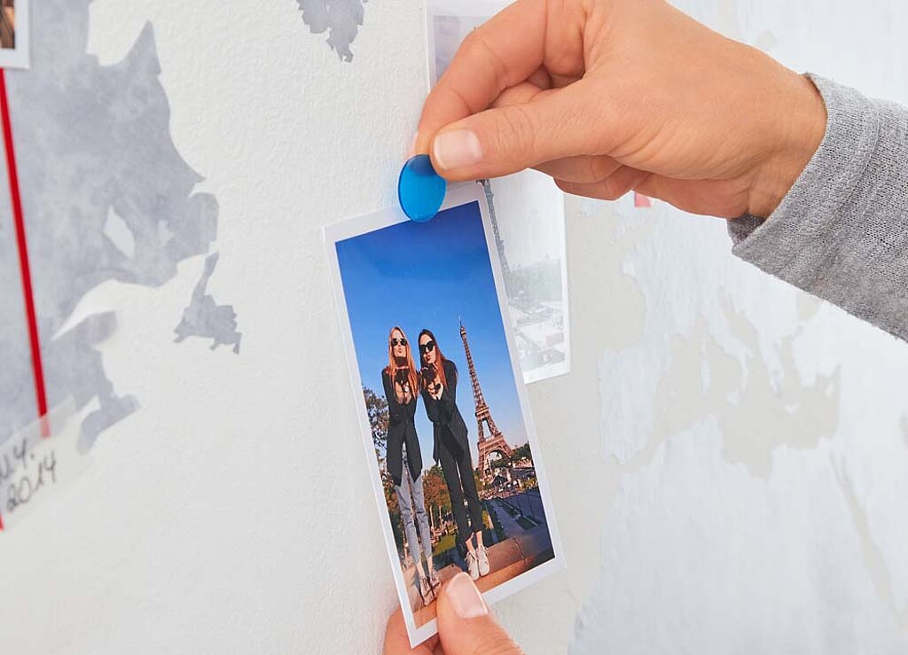 Weltkarte Wandgestaltung Urlaub Fotos