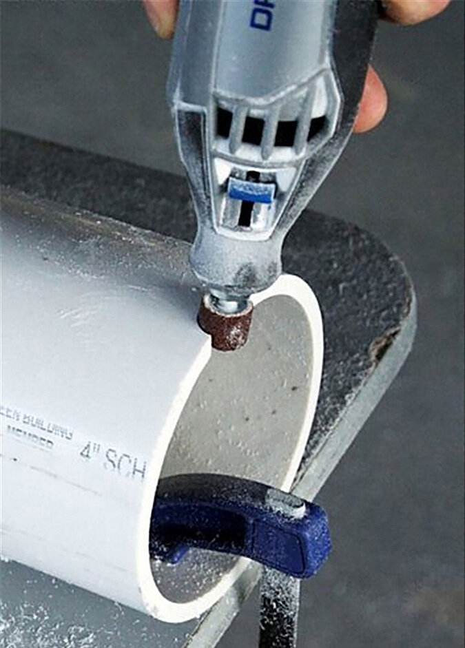 Stehleuchte aus PVC-Rohr