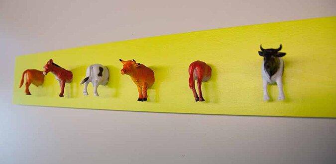 DIY-Kindergarderobe aus Bauernhoftieren