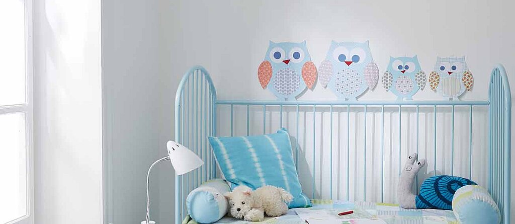 Eulenmotive an der Wand im Kinderzimmer basteln