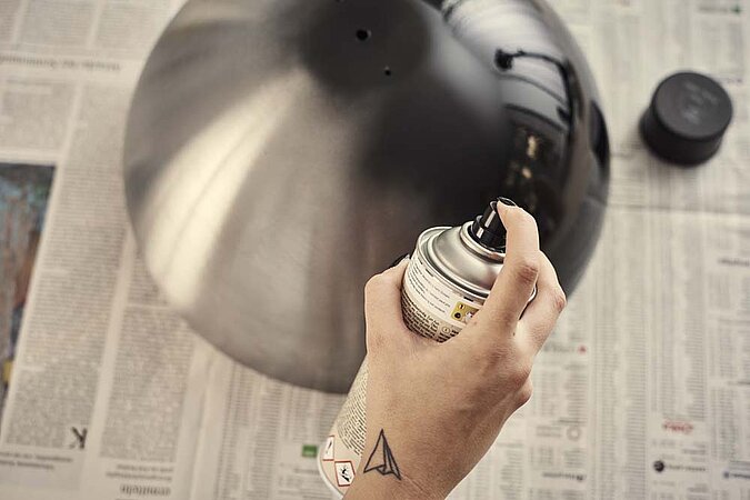 Stehlampe Stehleuchte bauen lackieren