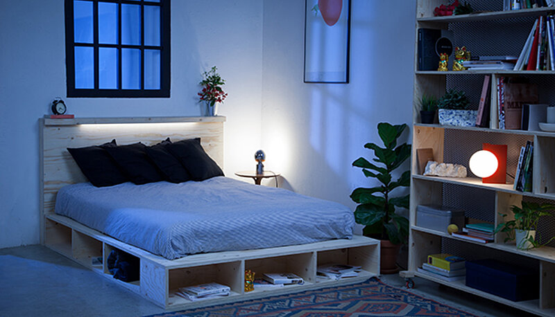 Bett mit Stauraum selbst bauen