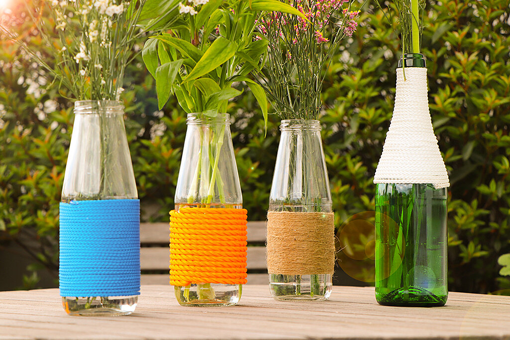 Glasflaschen-Upcycling