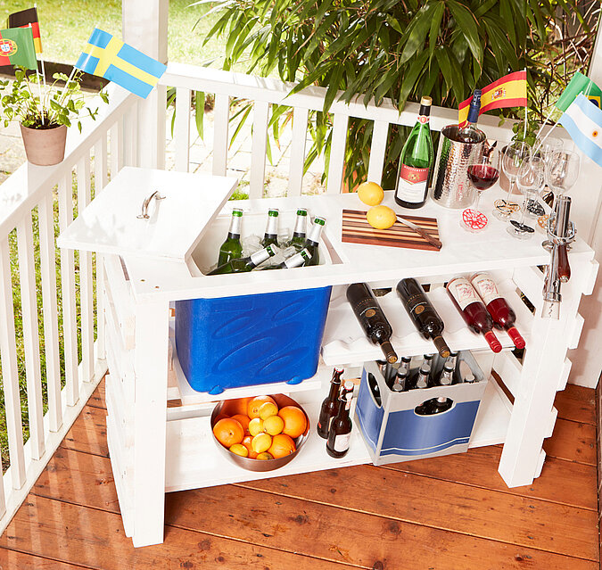 Gartenbar aus Palette selbst bauen