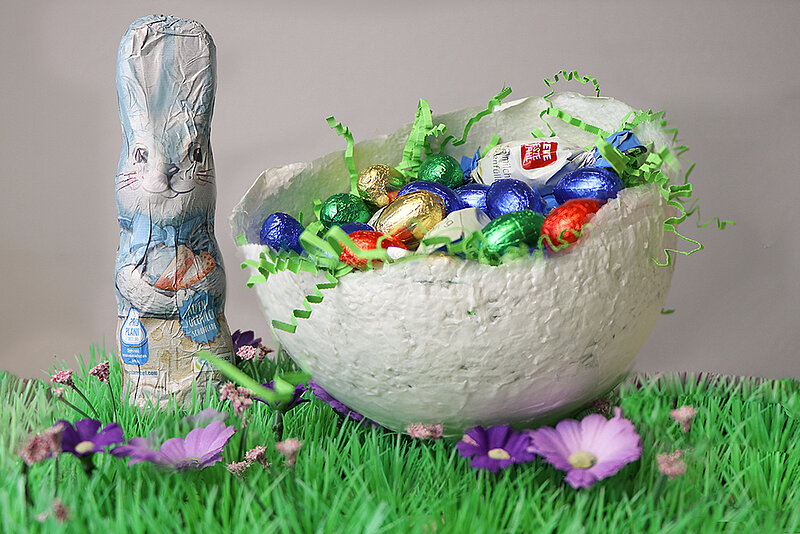 Osternest mit Kindern basteln