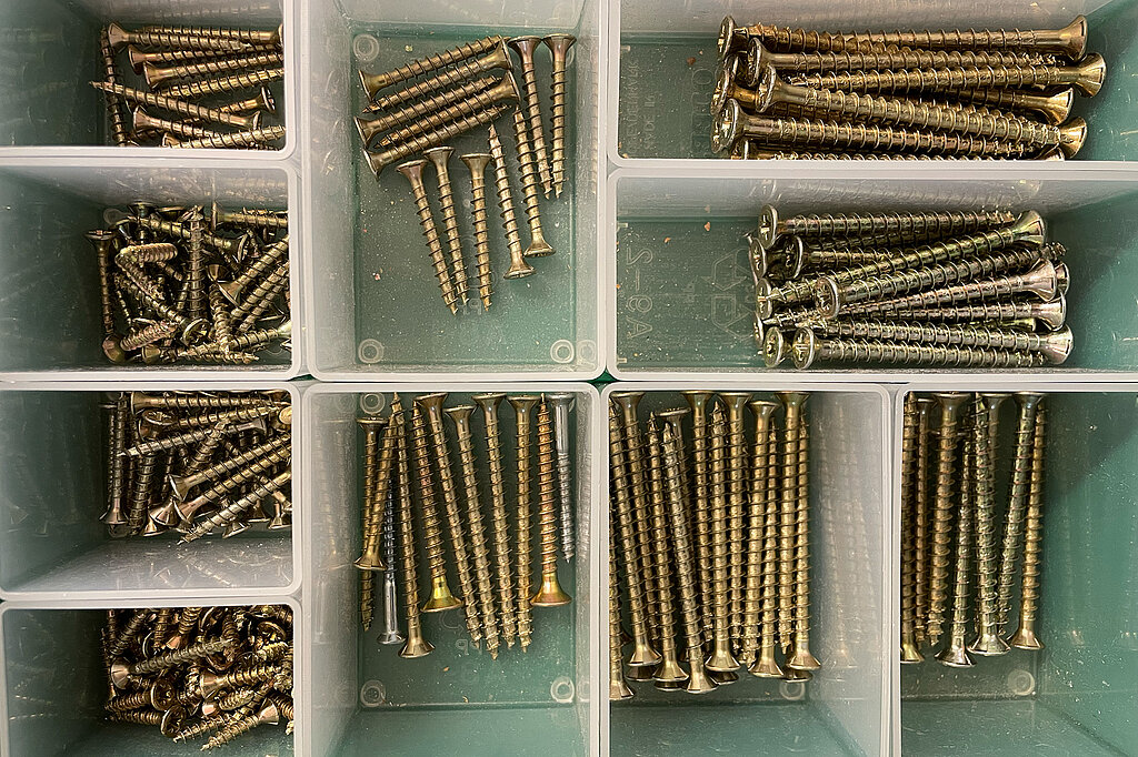Übersicht Sortimentskoffer Schrauben