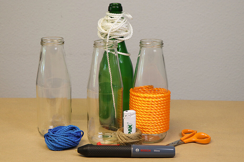 Glasflaschen-Upcycling