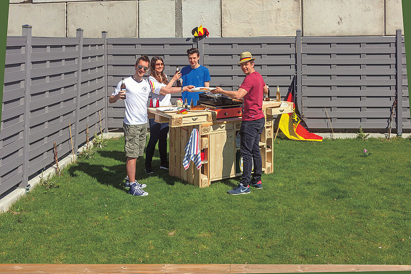 Grill aus Paletten