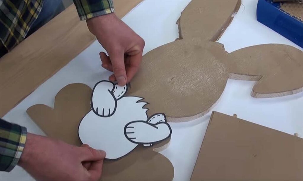 Osterhase aus Holz Schablone anlegen
