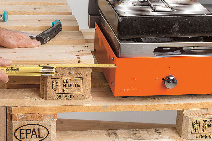 Aussparung für den Grill