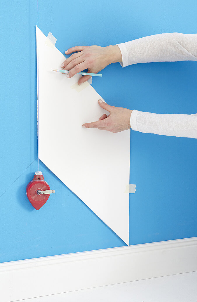 Rautenmuster an der Wand