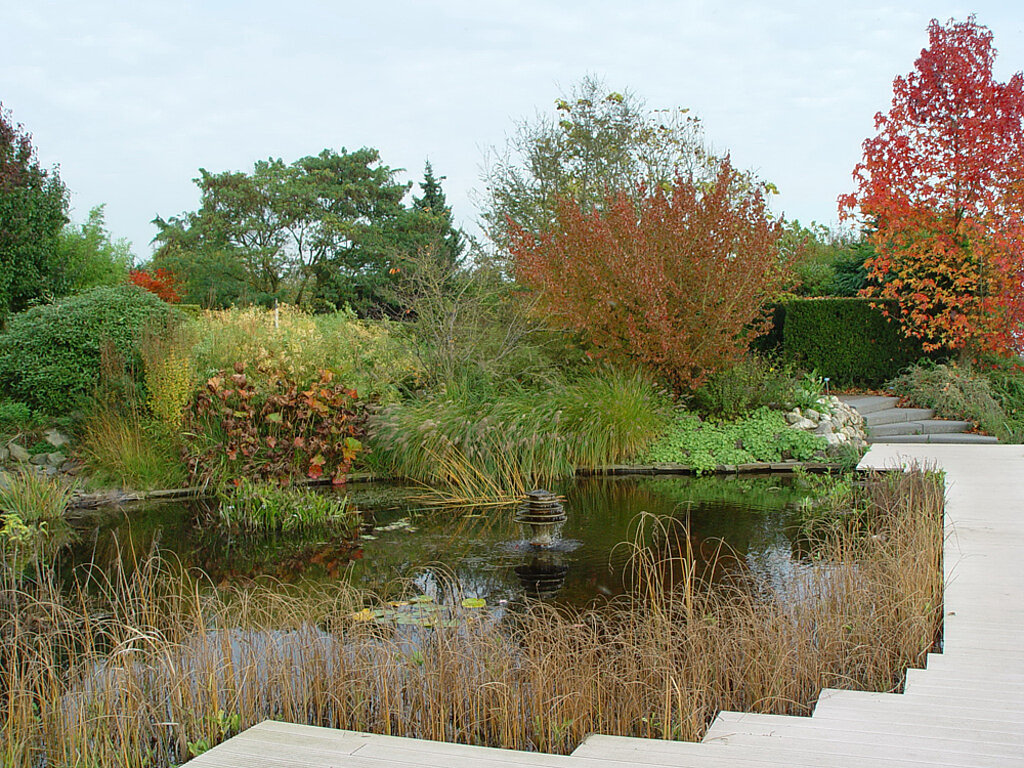 Haus Garten Herbst Winter